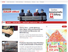 Tablet Screenshot of caritasstiftung-stuttgart.de